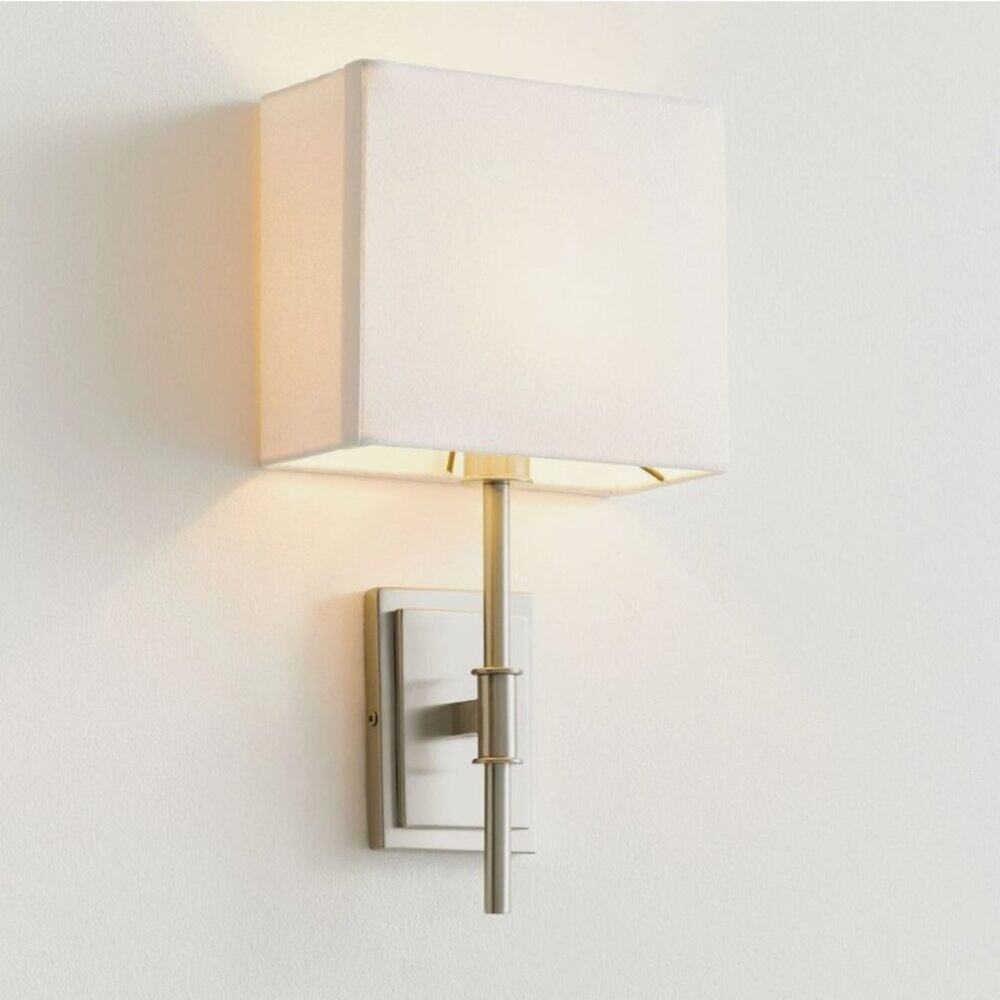 Pottery Barn Atticus Sconce Silver Nickle Lighting Light Fixture NIB Open Box